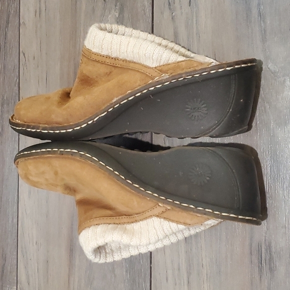 UGG Australia Gael Mules Clogs Chestnut Suede SN/1934 US 9 shoes - Picture 5 of 13
